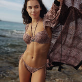 Lingadore Pink Leopard Print Moulded Bikini Top