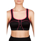 Pure Lime Padded Athletic Sports Bra Black & Pink
