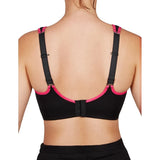 Pure Lime Padded Athletic Sports Bra Black & Pink