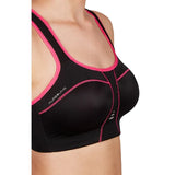 Pure Lime Padded Athletic Sports Bra Black & Pink